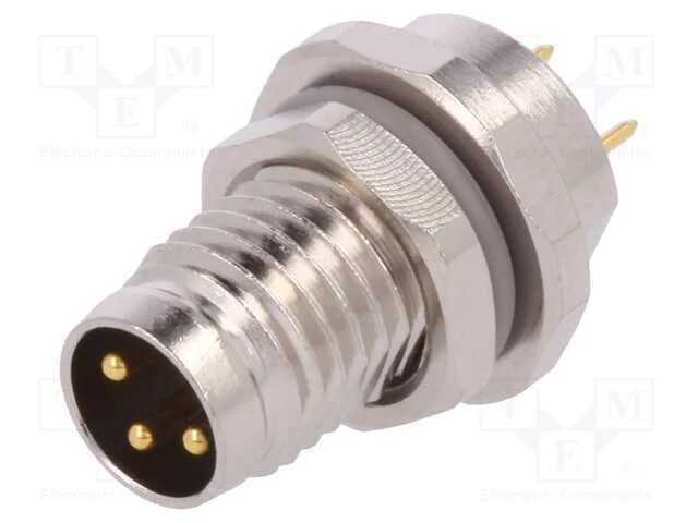 Conector: M8, Macho, Pin: 3, Não Blindados, Tomada, Ip67, 60v