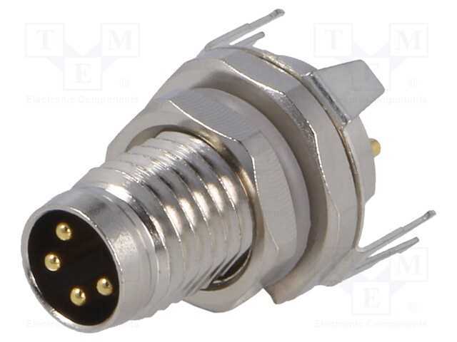 Conector: M8, macho, PIN: 4, blindadas, tomada, I.