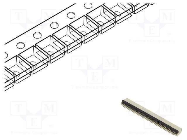 Conector: FFC/FPC, horizontais, PIN: 40, ZIF, SMT.