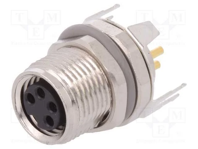 Conector: M8, Fêmea, Pin: 4, Blindadas, Tomada, Ip67, 30v