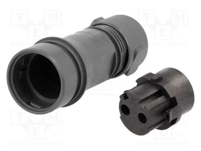 Conector: redondos, ficha, fêmea, PIN: 2, sem con.