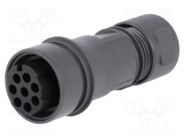 Conector: redondos, ficha, fêmea, PIN: 8, sem con.