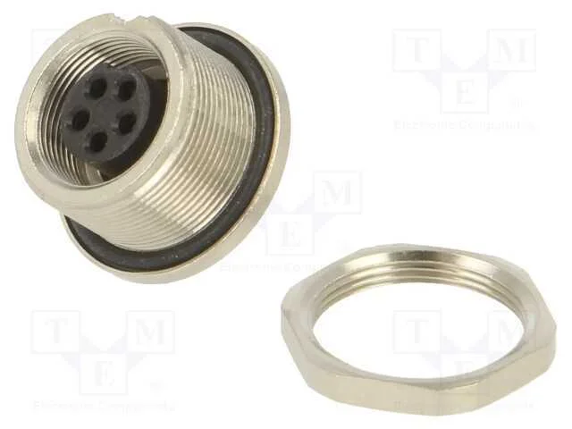 Conector: M9, Tomada, Fêmea, Cobertura: Dourado, 125v, Ip67, Pin: 5