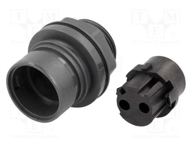 Conector: redondos, tomada, fêmea, PIN: 2, sem co.