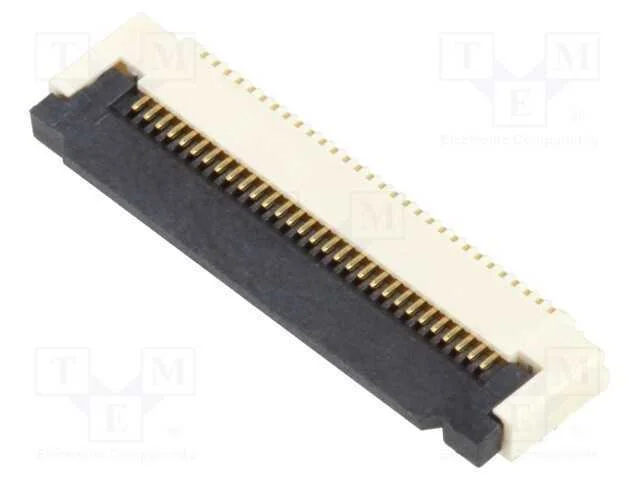 Conector: FFC/FPC, horizontais, PIN: 30, ZIF, SMT.