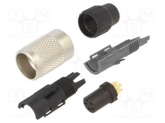 Conector: M9, Ficha, Fêmea, Cobertura: Dourado, 125v, Ip40, Pin: 5