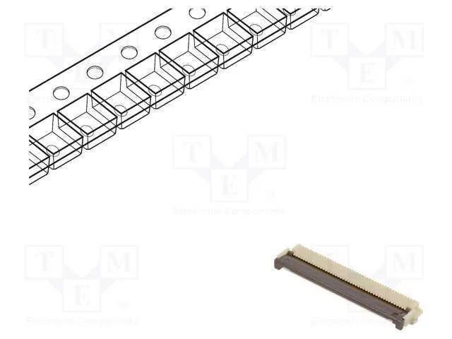 Conector: FFC/FPC, horizontais, PIN: 45, contacto.