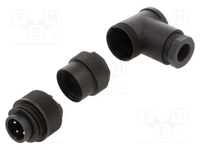 Conector: Redondos, Ficha, 692,693,Rd24, Macho, Pin: 4, Prateado