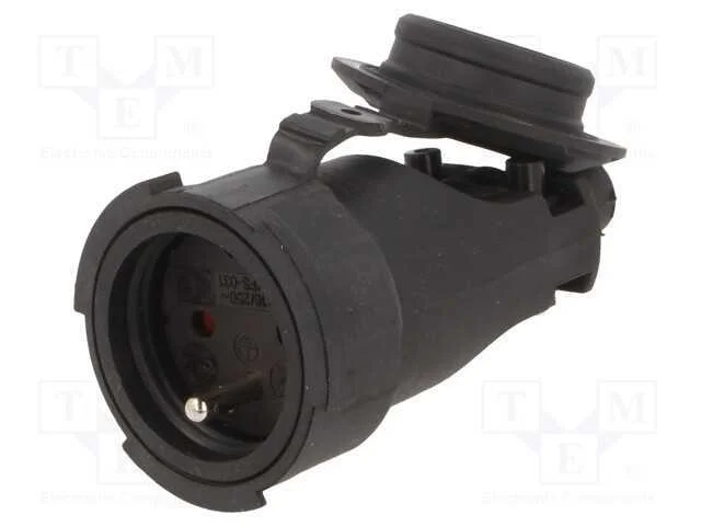 Conector: de alimentação, fêmea, tomada, 2P+PE, 2.