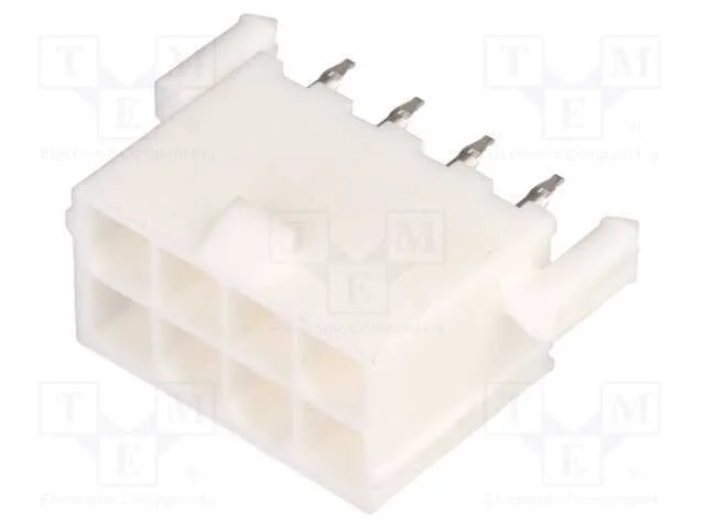 Tomada, Fio-Placa, Macho, Mini-Fit Jr, 4,2mm, Pin: 8, Tht, 9a