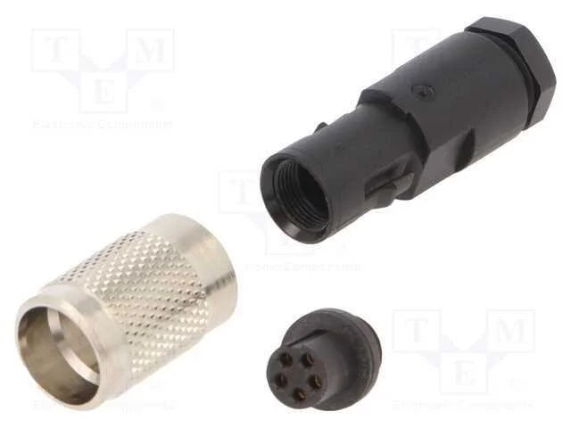 Conector: M9, ficha, fêmea, Cobertura: dourado, 1.