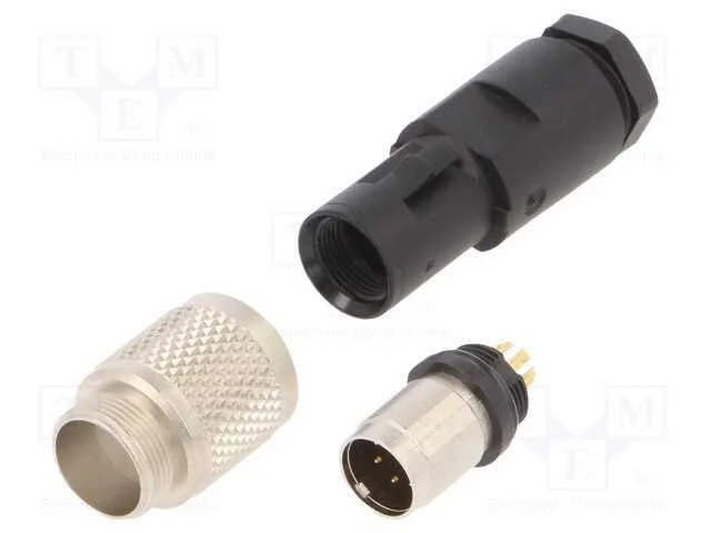Conector: M9, Ficha, Macho, Cobertura: Dourado, 125v, Ip67, Pin: 7
