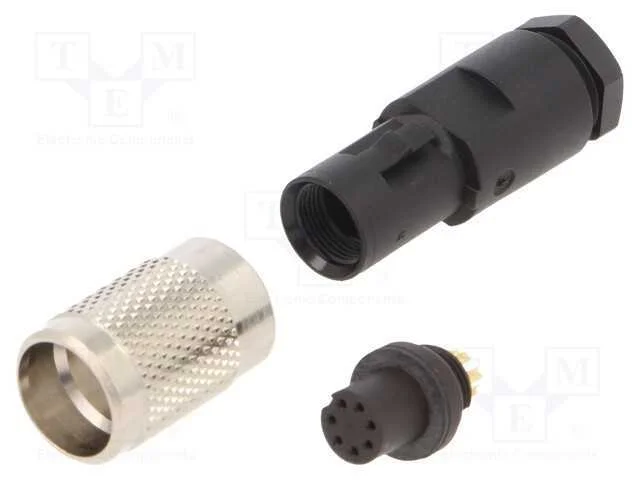 Conector: M9, Ficha, Fêmea, Cobertura: Dourado, 125v, Ip67, Pin: 7