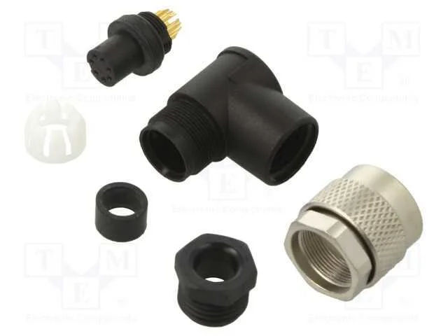 Conector: M9, Ficha, Fêmea, Cobertura: Dourado, 125v, Ip67, Pin: 7