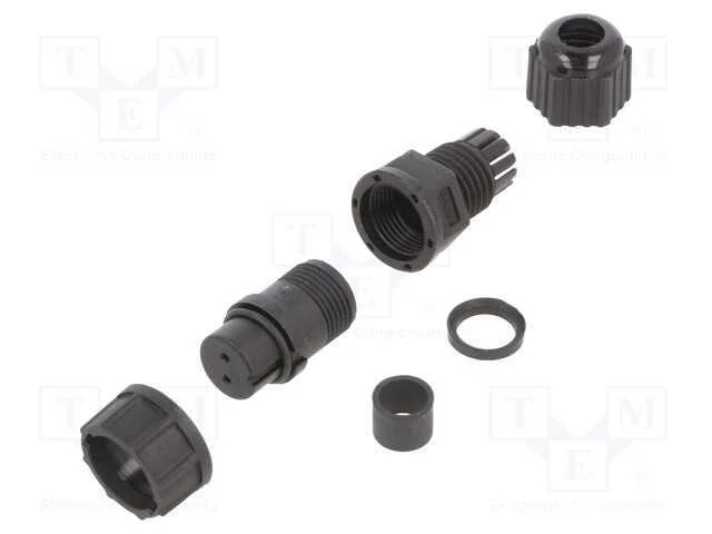 Conector: Redondos, Ficha, Tamanho B, Fêmea, Pin:.
