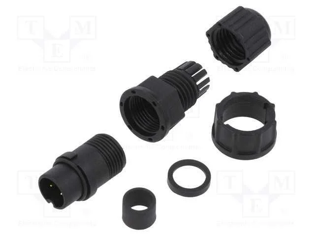 Conector: Redondos, Ficha, Tamanho B, Macho, Pin:.