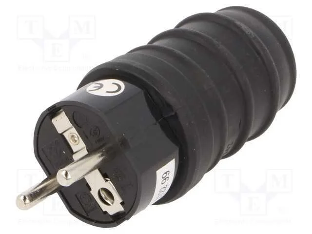 Conector: de alimentação, macho, ficha, 2P+PE, 25.