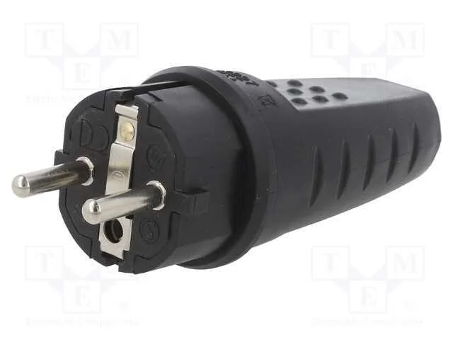 Conector: de alimentação, macho, ficha, 2P+PE, 25.