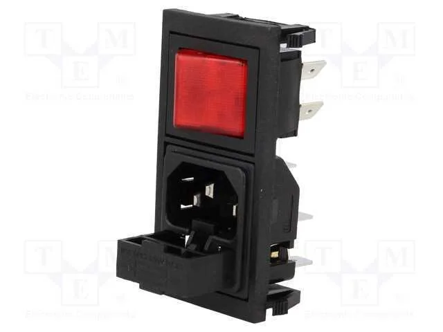 Conector: de alimentação, tomada, macho, 10A, 250.