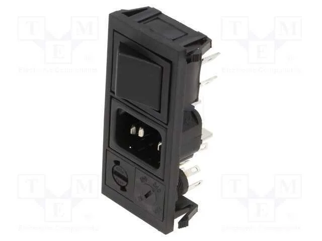 Conector: de alimentação, tomada, macho, 10A, 250.