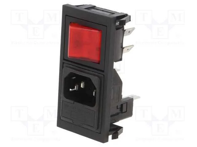 Conector: de alimentação, tomada, macho, 10A, 250.