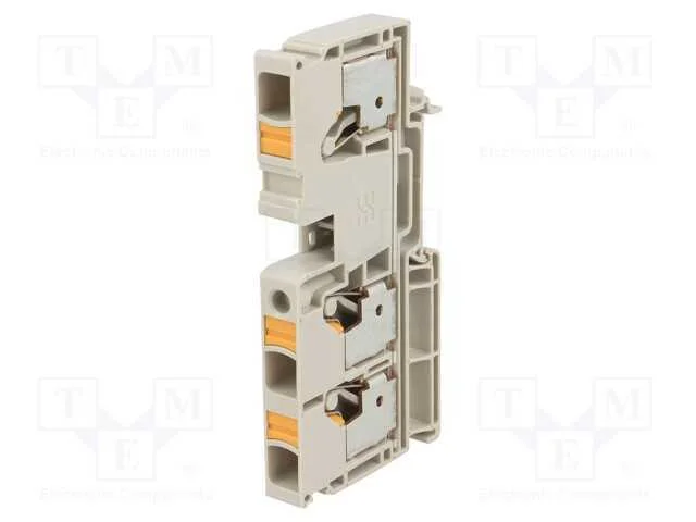 Conector: de carril, 10mm2, faixas: 1, braçadeira.