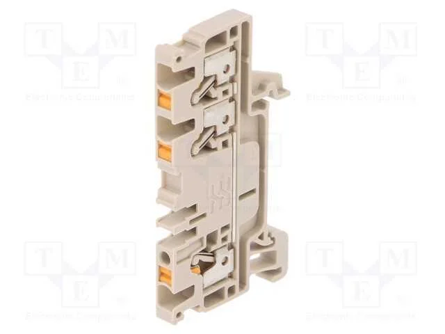 Conector: de carril, 2,5mm2, faixas: 1, braçadeir.