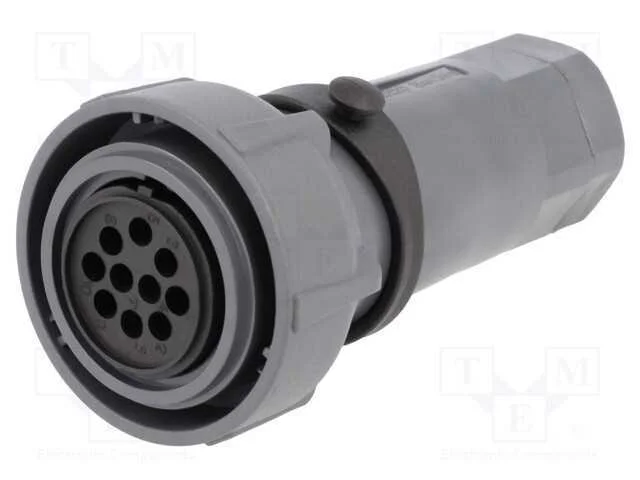 Conector: redondos, ficha, fêmea, PIN: 10, sem co.