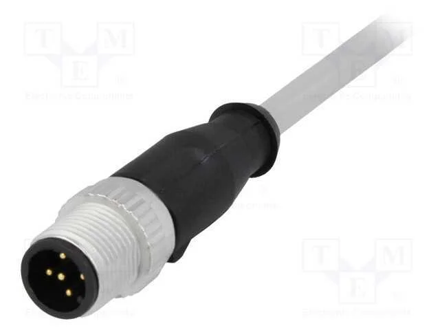 Ficha, M12, Pin: 5, Macho, Código A-Devicenet / Canopen, 2m, Fios
