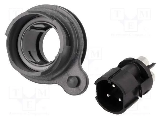 Conector: redondos, tomada, macho, PIN: 3, Buccan.