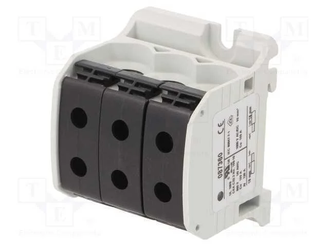 Conector: de Carril, Stb, 50mm2, Faixas: 1, Braçadeiras: 6, Preta