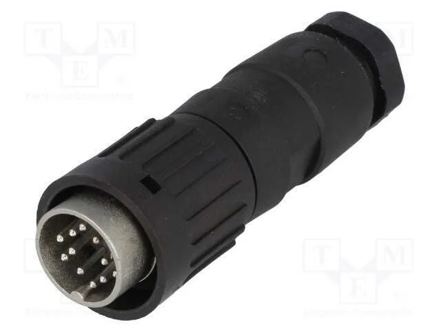 Ficha, Din, Macho, Pin: 12, Simples, com Cabo, Solda, 150v, 3a, Ip40