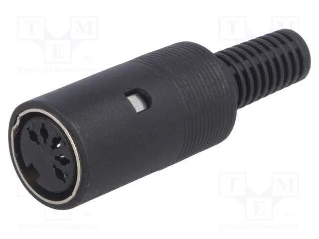Conector Din Ficha Femea Pin 5 180 Simples.