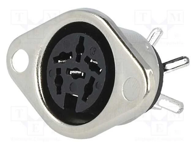 Tomada, Din, Fêmea, Pin: 6, Sistema: 240, Simples, Solda, Din 45322