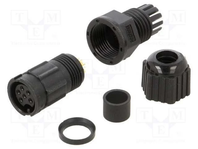 Conector: Redondos, Ficha, Tamanho B, Fêmea, Pin: 6, de Baioneta, 5a