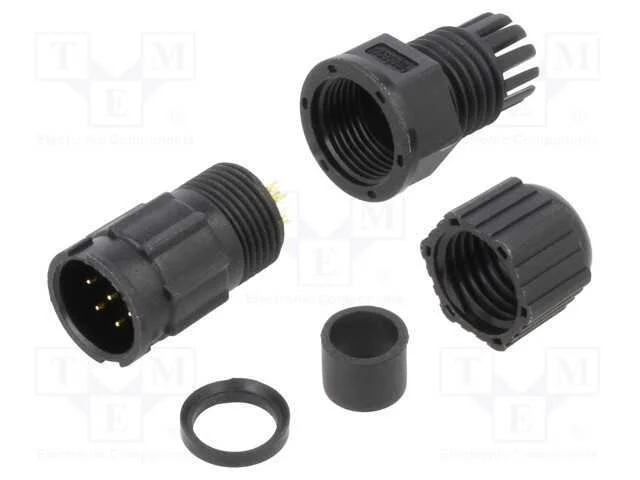 Conector: Redondos, Ficha, Tamanho B, Macho, Pin: 6, de Baioneta, 5a