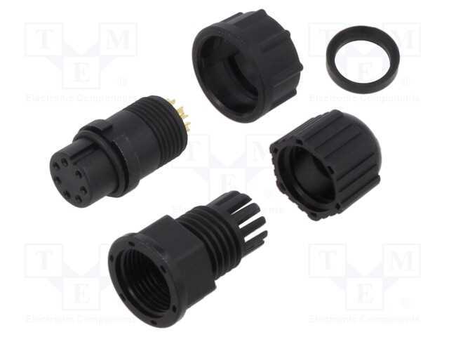 Conector: Redondos, Ficha, Tamanho B, Fêmea, Pin: 7, de Baioneta, 5a