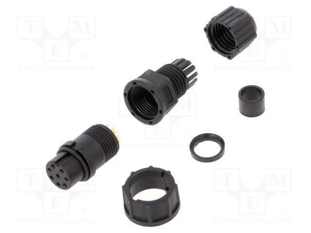 Conector: Redondos, Ficha, Tamanho B, F&ecirc;mea, Pin:.