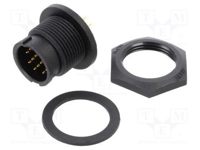 Conector: Redondos, Tomada, Tamanho B, Macho, Pin: 12, de Baioneta