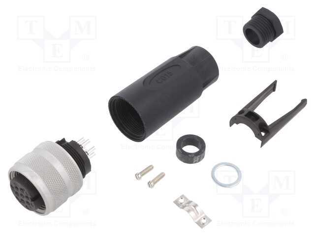 Conector: Redondos, Ficha, Tamanho 14s, C015, Fêmea, Pin: 7, Ip65