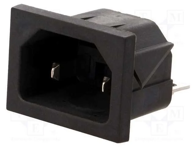 Conector: de alimentação, tomada, macho, 10A, 250.