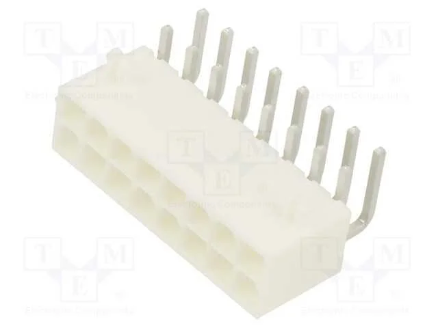 Tomada, Fio-Placa, Macho, Mini-Fit Jr, 4,2mm, Pin: 16, Tht, 13a