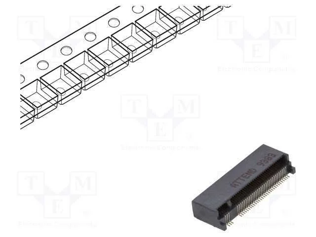 Conector: M.2 (NGFF), horizontais, SMT, gold flas.