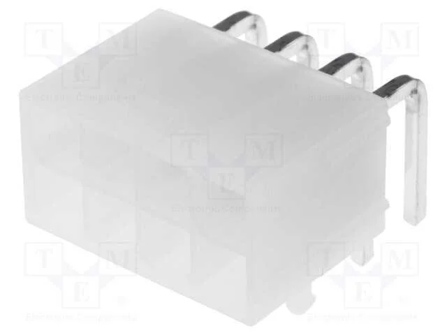 Tomada, fio-placa, macho, Mini-Fit Jr, 4,2mm, PIN.