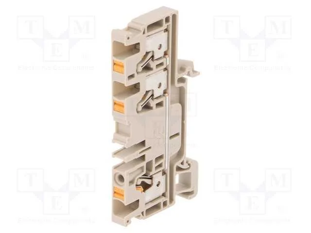 Conector: de carril, 4mm2, faixas: 1, braçadeiras.