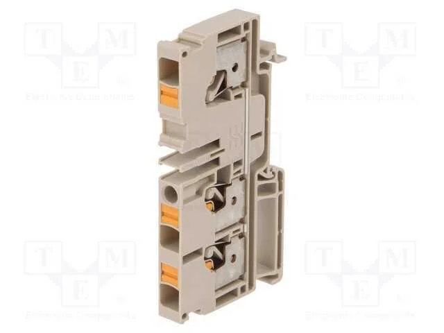 Conector: de Carril, 6mm2, Faixas: 1, Braçadeiras: 3, Bege, Wemid