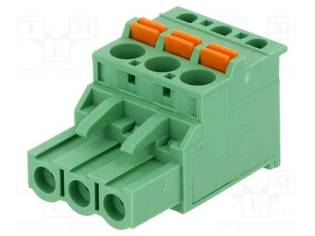 Bloco Terminal Separável, 5,08mm, Faixas: 3, Angu.
