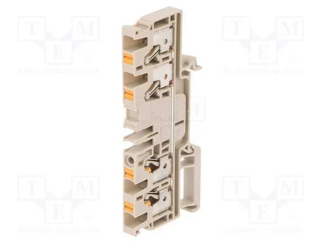 Conector: de carril, 4mm2, faixas: 1, braçadeiras.