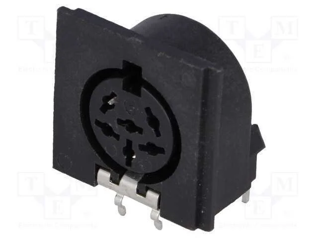 Tomada, Din, Fêmea, Pin: 6, Sistema: 240, Angulares 90, para Pcb