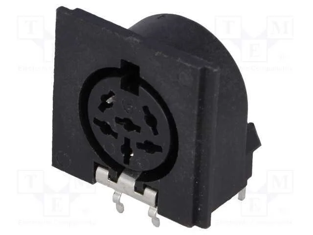 Tomada, Din, Fêmea, Pin: 6, Sistema: 240, Angulares 90, para Pcb